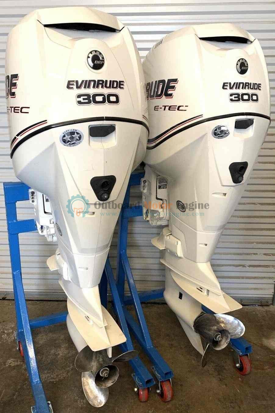 2009 Evinrude Etec 300hp Twin pair Outboard Motors